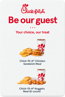 Chick-fil-A Be Our Guest Card